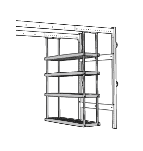 Lodus - etageres 4 plateaux