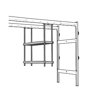 Lodus - etageres 2 plateaux